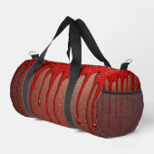 Rotes Glitter-Tropfend Duffle Bag (Rechte Ecke)