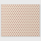 Rotes Glitterpunkte-Muster Weihnachten Geschenkpapier (Flach)