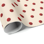 Rotes Glitterpunkte-Muster Weihnachten Geschenkpapier (Rolleneckpunkt)