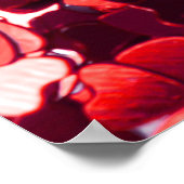 Rotes Glitzer Herz: Minimalistische Textur. Poster (Ecke)