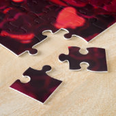 Rotes Glitzer Herz: Minimalistische Textur. Puzzle (Seite)