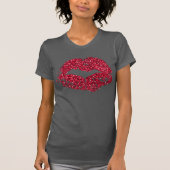 Rotes Glitzer-LippenShirt T-Shirt (Vorderseite)
