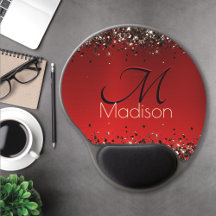 Rotes Glitzer-Monogramm