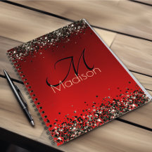 Rotes Glitzer-Monogramm