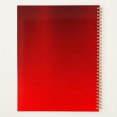 Rotes Glitzer-Monogramm Planer (Rückseite)