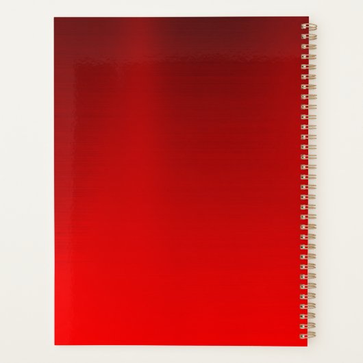 Rotes Glitzer-Monogramm Planer (Rückseite)