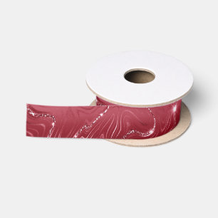 Rotes Glitzerfunkel Weihnachten Satinband