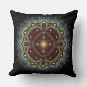 Rotes glitzerndes verziertes Muster Mandala Kissen