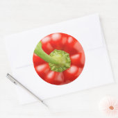 Rotes Glockenmakro Runder Aufkleber (Umschlag)