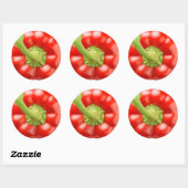 Rotes Glockenmakro Runder Aufkleber (Blatt)