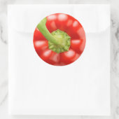 Rotes Glockenmakro Runder Aufkleber (Tasche)