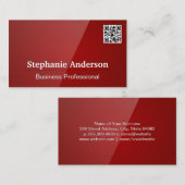 Rotes Glossar | QR Code Business Card Visitenkarte (Vorne/Hinten)
