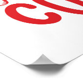 Rotes Glück ist heißer Kakao Typografie Urlaub Poster (Ecke)