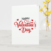 Rotes glückliches Valentinstag-Grußkartenskript Karte (Gelbe Blume)