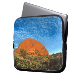 Rotes Glühen des berühmten Ayers Rock im Outback Laptopschutzhülle (Vorderseite Links)