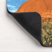 Rotes Glühen des berühmten Ayers Rock im Outback Mousepad (Ecke)