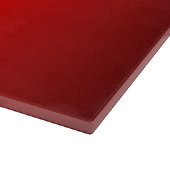 Rotes Glühen-Glas Schneidebrett (Ecke)