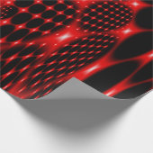 Rotes glühendes Fraktal Geschenkpapier (Ecke)