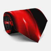 Rotes glühendes Fraktal Krawatte (Gerollt)
