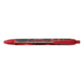 Rotes glühendes Fraktal Kugelschreiber (Rückseite)
