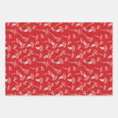 rotes, glühendes Quallenmuster Geschenkpapier Set (Vorderseite)