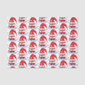 Rotes Gnommuster mit Herzgewebe Seidenpapier (Vorderseite)