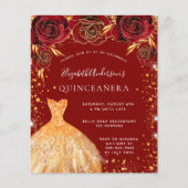 Rotes Gold aus der Quinceanera-Ära, das für die so Flyer (Vorne)