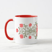 Rotes Gold Blumige Kunst Kaffee-Tasse Tasse (Links)