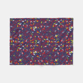 Rotes Gold Botanisches Herbstlaub Fleecedecke (Vorderseite (Horizontal))