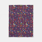 Rotes Gold Botanisches Herbstlaub Fleecedecke (Vorderseite)