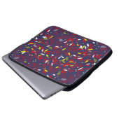 Rotes Gold Botanisches Herbstlaub Laptopschutzhülle (Vorne Knopf)