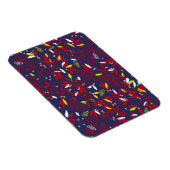 Rotes Gold Botanisches Herbstlaub Magnet (Rechte Seite)