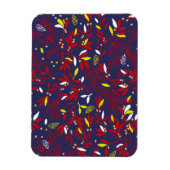 Rotes Gold Botanisches Herbstlaub Magnet (Vertikal)