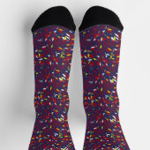 Rotes Gold Botanisches Herbstlaub Socken (Oben)