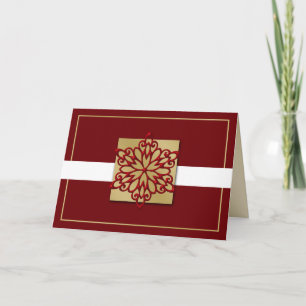 Rotes Gold Corporate Ferien Cards Feiertagskarte