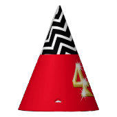 Rotes Gold des Fortieth 40. Geburtstages Partyhütchen (Links)