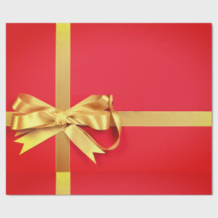 Rotes Gold Geschenkpapier