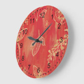 Rotes Gold Große Wanduhr (Winkel)