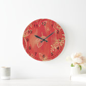 Rotes Gold Große Wanduhr (Zuhause)