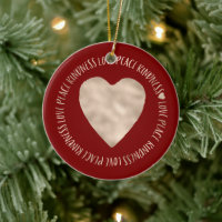 Rotes Gold Liebe Frieden Freundlichkeit Herz inspi