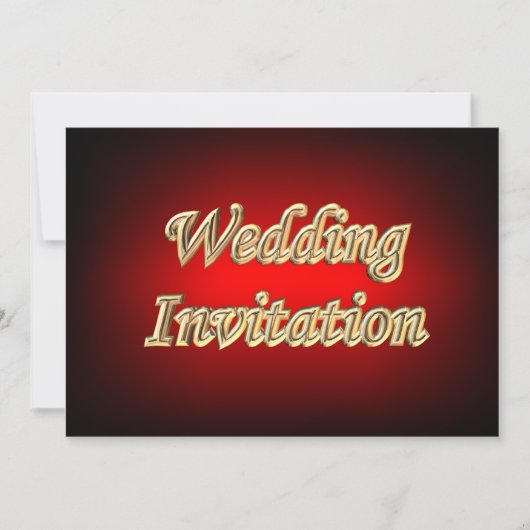 Rotes Gold populäre asiatische Farben Hochzeitsfei Einladung (Vorderseite)