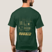 Rotes Gold Rugged Geek | Schalttafel | Tech T-Shirt (Rückseite)