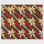 Rotes Gold u. schwarze Geschenkpapier (Flach)