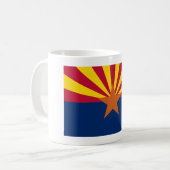 Rotes Gold und Blaue Flagge von Arizona Kaffeetasse (Vorderseite Links)