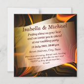 Rotes Gold und dunkle Kurven oder nickelierte Oran Magneteinladung (Vorderseite)