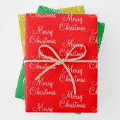 Rotes Gold und Grün Geschenkpapier Set (Beispiel)