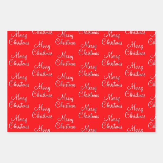 Rotes Gold und Grün Geschenkpapier Set (Vorderseite)