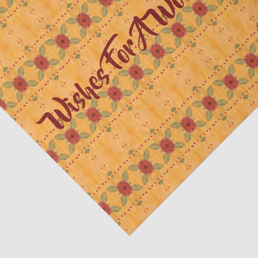 Rotes Gold und Grün Seidenpapier (Ausschnitt)