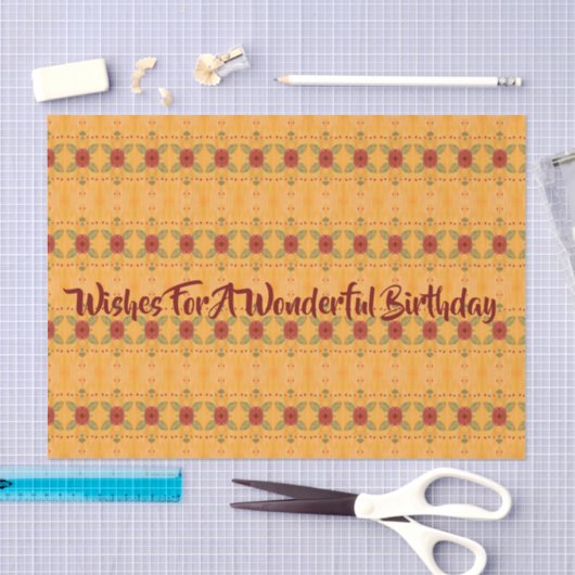 Rotes Gold und Grün Seidenpapier (Handwerk)