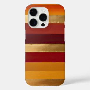 Rotes Gold und orangefarbene Streifen iPhone 16 Pro Hülle